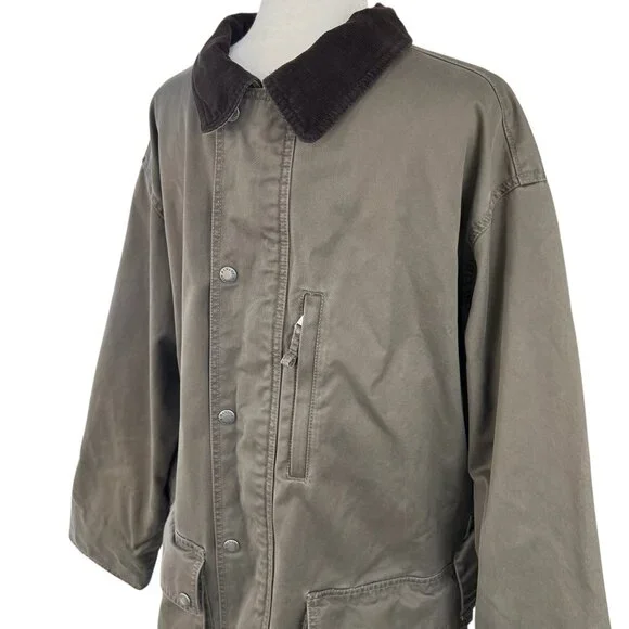 Banana Republic Men's Y2K Cotton Chore Barn Coat Field Jacket Green Size Large - Picture 5 of 11